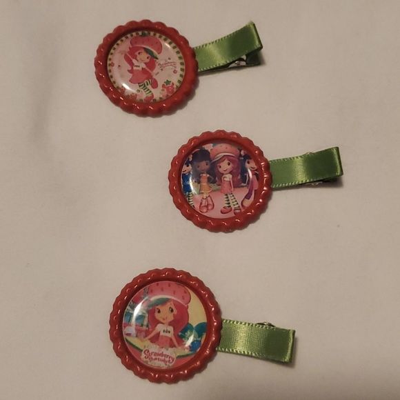 NEW STRAWBERRY SHORTCAKE BOTTLECAP CLIPPY TRIO NO. 1 - Picture 1 of 1